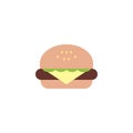 Cheeseburger flat icon