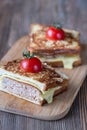 Cheeseburger french toasts