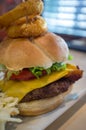 Cheeseburger Fries Pickle Royalty Free Stock Photo