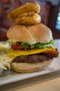 Cheeseburger Fries Pickle Royalty Free Stock Photo