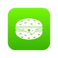 Cheeseburger icon digital green