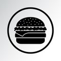 Cheeseburger icon. Fast food. Vector illustration