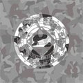 Cheeseburger icon on grey camouflage texture