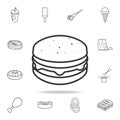 cheeseburger line icon. Detailed set of fast food icons. Premium quality graphic design. One of the collection icons for websites,