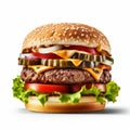 Hyper-realistic Water Hamburger A Multi-layered Composition Of Ultra-realistic Deliciousness Royalty Free Stock Photo