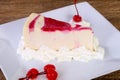 Cheesecake with cherry Royalty Free Stock Photo