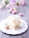 Cheesecake with Coconut for Easter Royalty Free Stock Photo