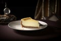 Cheesecake dessert plate food. Generate Ai