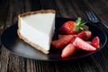 Cheesecake and fresh strawberries Royalty Free Stock Photo