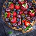 Cheesecake with fresh summer berries