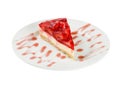 Cheesecake isolated on white Royalty Free Stock Photo