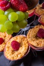 Cheesecake Muffins with raspberry Royalty Free Stock Photo