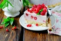 Cheesecake with raspberries