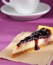 Cheesecake slice closeup Royalty Free Stock Photo