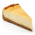 Cheesecake slice on transparent background Royalty Free Stock Photo