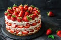 Cheesecake strawberrie sweet mascarpone cake