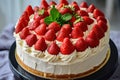 Cheesecake strawberrie sweet mascarpone cake