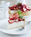 Cheesecake with strawberries