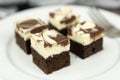 Cheesecake swirl brownie Royalty Free Stock Photo