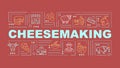 Cheesemaking word concepts banner Royalty Free Stock Photo