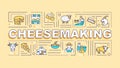 Cheesemaking word concepts banner Royalty Free Stock Photo