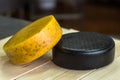 Cheeses with mold in latex in production in dairy, Royalty Free Stock Photo