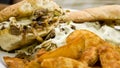 Cheesesteak Sandwich with Fries Royalty Free Stock Photo