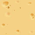 Cheesy background. Background with realistic cheese, holes from the cheese. Royalty Free Stock Photo