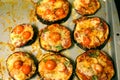 Cheesy baked paleo and keto eggplant pizza rounds are delicious