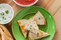 Chicken Quesadilla Tortilla Chips Royalty Free Stock Photo