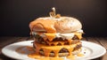 Cheesy Delight Honoring National Cheeseburger Day with the Perfect Melted Crown.AI Generated
