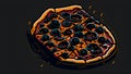 Cheesy Delight: Pizza Cartoon Illustration Art Created With Generative Ai