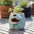 Cheesy Dog Face Planter Cute And Playful Handmade Pet Dental Chews Flowerpot