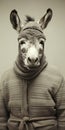 Cheesy Donkey: A Solarized Minimalistic Portrait By John Wilhelm