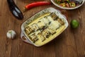 Cheesy Eggplant Casserole Royalty Free Stock Photo