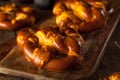 Cheesy German Soft Pretzels Royalty Free Stock Photo