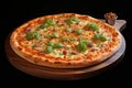 Cheesy Green Pizza Delight. Fresh Mozzarella and Vibrant Toppings for a Perfect Italian Bite