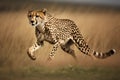 Cheetah (Acinonyx jubatus) running Royalty Free Stock Photo