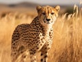 cheetah in africa grassland