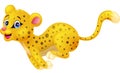 Cheetah cartoon running Royalty Free Stock Photo