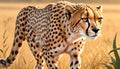 Cheetah cat Acinonyx jubatus prowler stalking