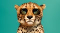 Generative AI, Sleek Cheetah in Sunglasses: A Stylish Encounter