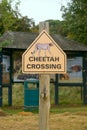 Cheetah Crossing sign