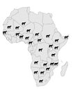 Cheetah distribution Africa