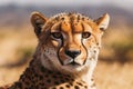 Cheetah in dunes Royalty Free Stock Photo
