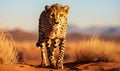 Cheetah in Dunes Majestic African Predator Royalty Free Stock Photo