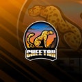 Cheetah esport mascot logo design Royalty Free Stock Photo