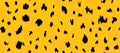 Cheetah fur black and yellow abstract simple seamless pattern