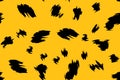 Cheetah fur yellow and black abstract simple seamless pattern Royalty Free Stock Photo