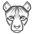 Cheetah head Good use for symbol mascot icon avatar tattoo T Shirt design logo or any design you Royalty Free Stock Photo